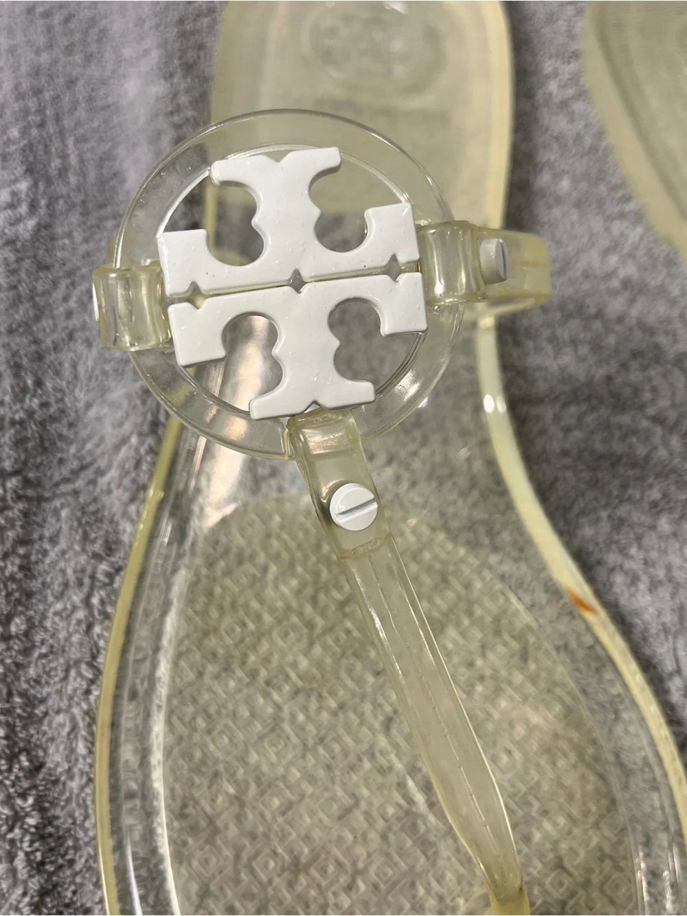 Tory Burch Clear Jelly mini Miller Thong Sandals women size 9